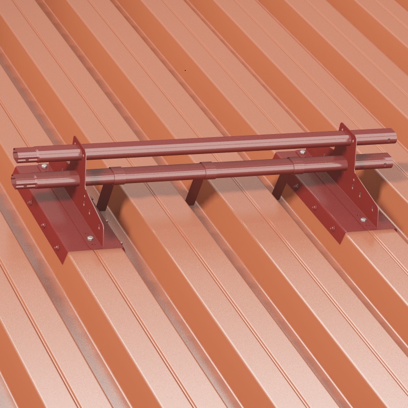 овальная труба 45 х 25 мм, толщина 1,2 мм  - 4 опоры универсальных опоры , толщиной 2 мм  -  оцинкованный металл  - порошковая окраска  - универсальная система прокладок из пластиката - это лучше, чем ЭПДМ-резина  - комплект крепежа  - стандартные цвета RAL 8017, 3005, 6005, RR 32 